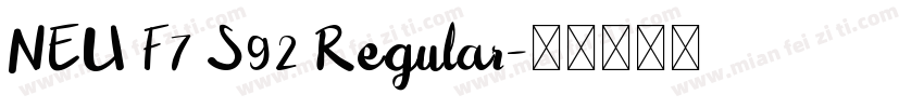 NEU F7 S92 Regular字体转换